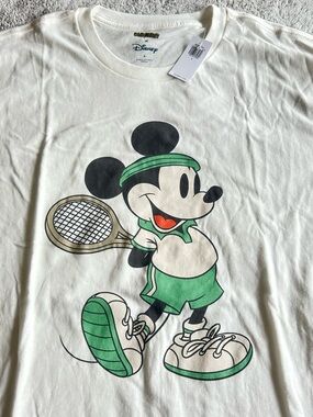 Old Navy Mickey Mouse Tennis Graphic Tee L
